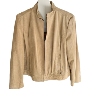 Valerie Stevens Tan Suede Jacket